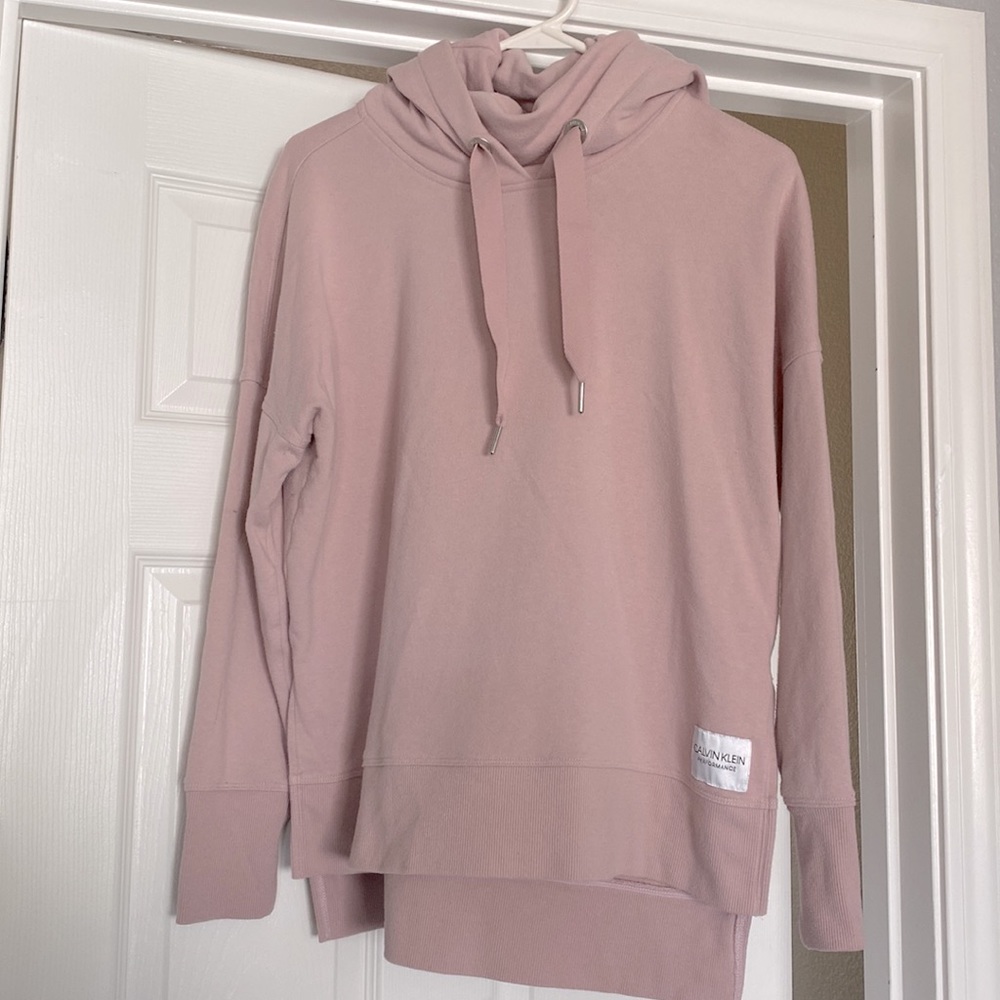 Light pink Calvin Klein performance hoodie